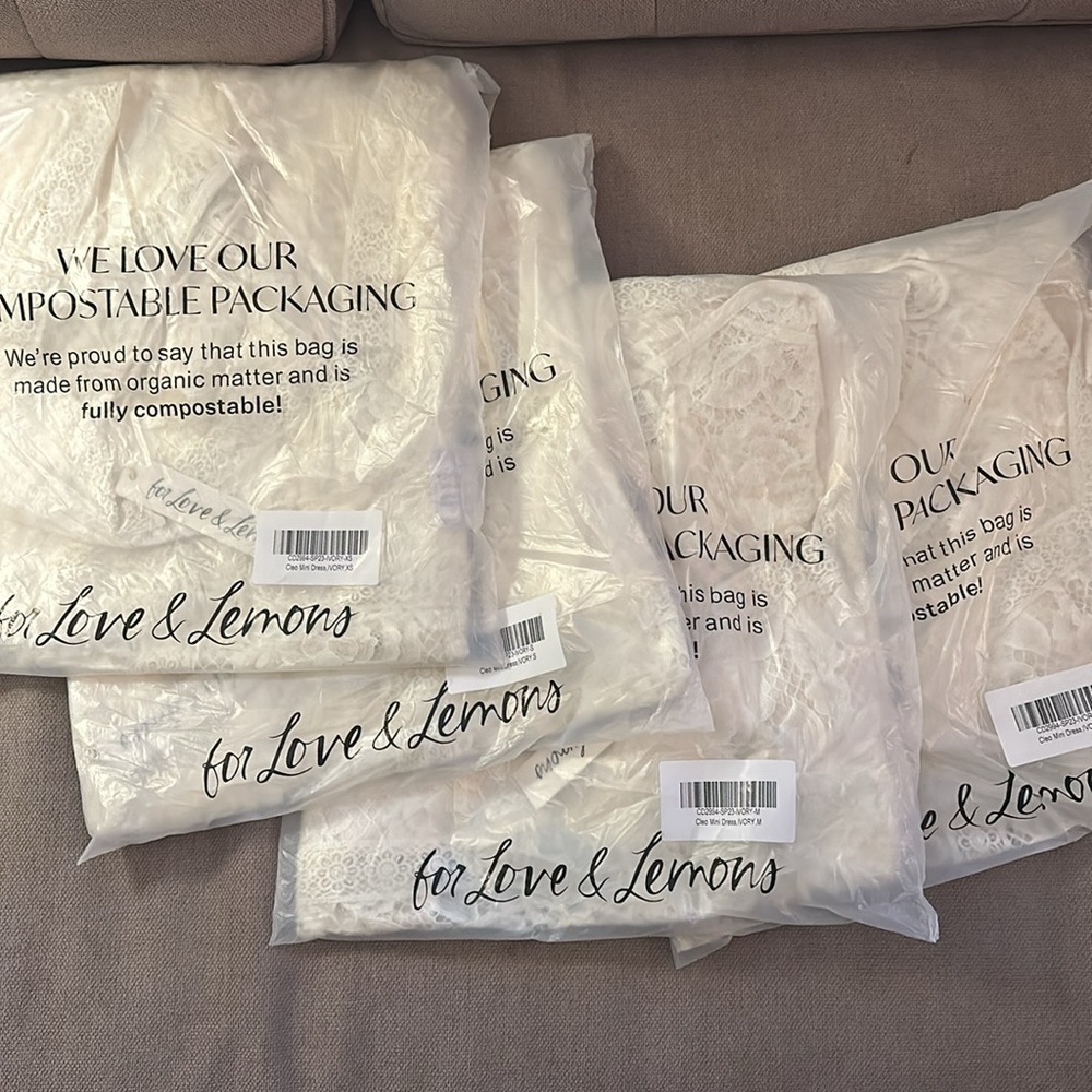 NEW FOR LOVE & LEMONS cleo mini dress in ivory - Picture 6 of 6